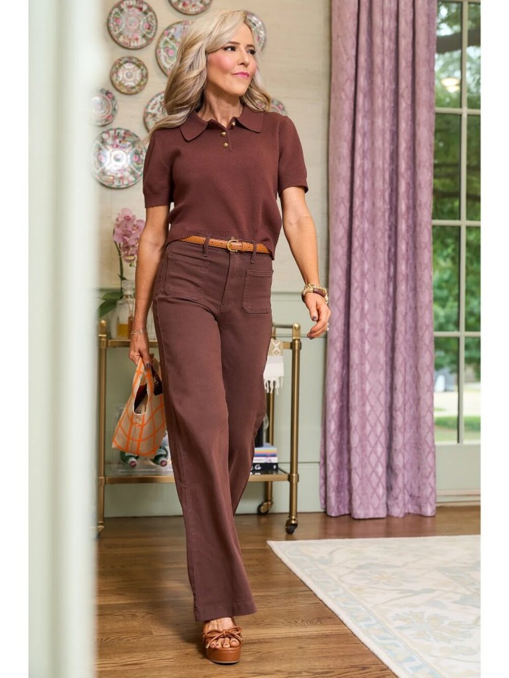 NWT Just Black Denim Avara Shirley Brown Wide Leg Jeans - Size 26